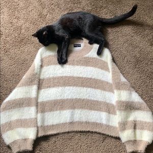 White Fox fuzzy Sweater